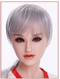 Sanhui Doll 165cm/5ft4 Q-cup Full Silicone Sex Doll with #42 Nina Head in Plaid Shirt