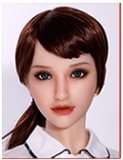 Sanhui Doll 165cm/5ft4 Q-cup Full Silicone Sex Doll with #42 Nina Head in Plaid Shirt