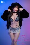 Gynoid No.24R 156cm D-Cup Silicone Sex Doll Limi Head Deluxe/Basic in Black Fur Coat