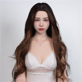 FANREAL 109cm F-cup Full Size Lifelike Silicone Sex Torso with Mirella Head in White Green Lingerie