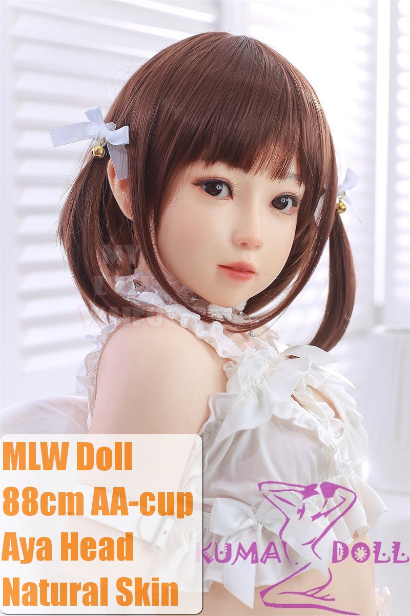 MLW Doll Sex Doll 88cm AA-cup Aya Head Full Silicone Torso in White Lace Lingerie