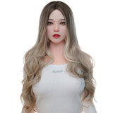 Real Lady Full Silicone Sex Doll 159cm H-cup Natural Skin R7 Shizuka Head Red Lingerie