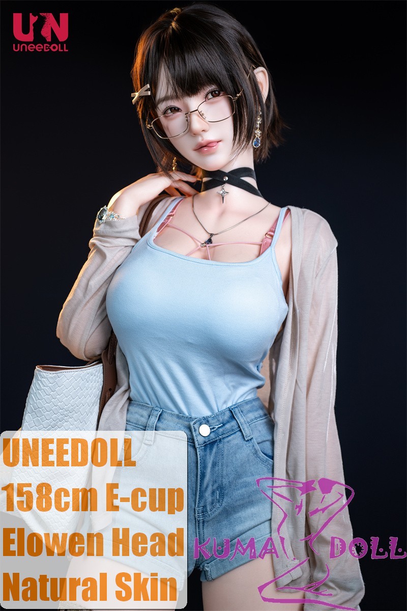 UNEEDOLL 158cm E-cup Elowen (初夏) Head Full Silicone Doll Real Skin Texture in Blue camisole