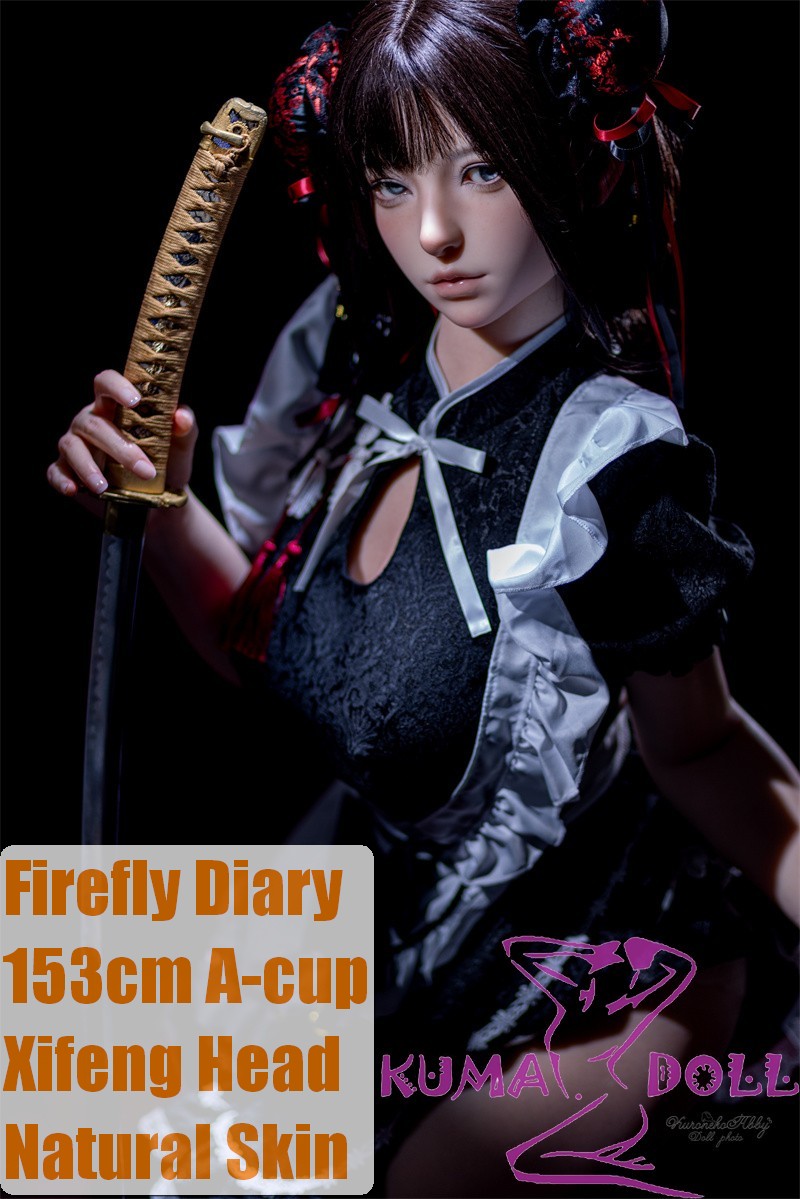 Firefly Diary 153cm A-cup Xifeng Full Silicone Sex Doll With Body Make-up Maid Outfit