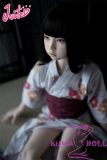 J-cute Doll 128cm A-cup AGB35 Head Sex Doll Full Silicone Material in Japanese yukata