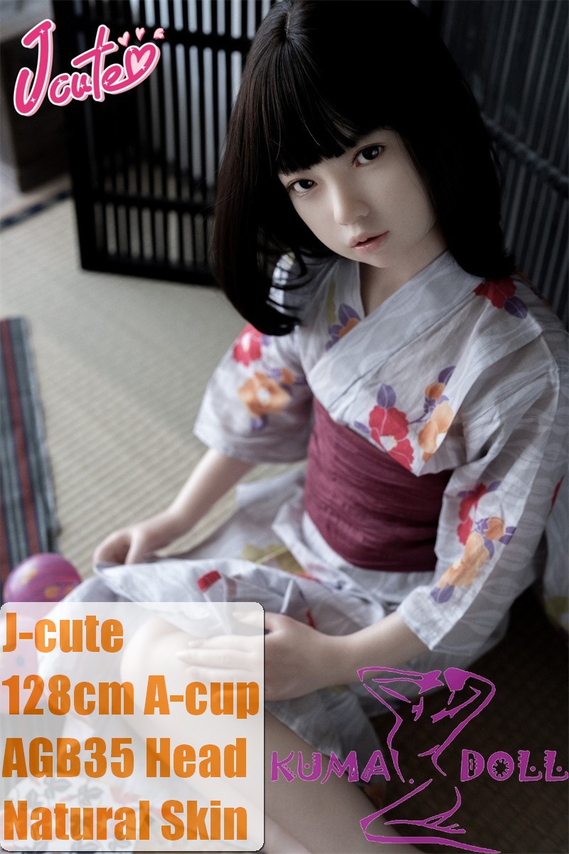 J-cute Doll 128cm A-cup AGB35 Head Sex Doll Full Silicone Material in Japanese yukata