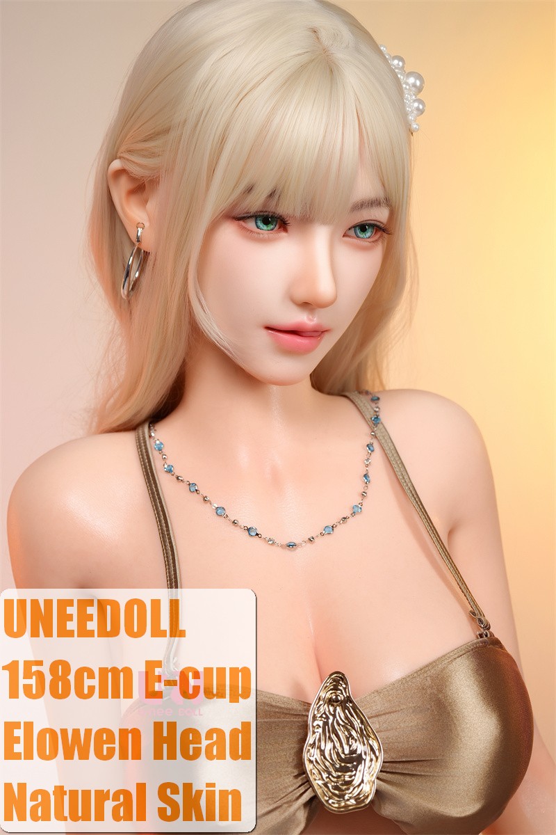 UNEEDOLL 158cm E-cup Elowen (初夏) Head Full Silicone Doll Real Skin Texture in Champagne Dress