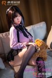 Rainstorm doll 153cm G-cup Cat No.4 Sonoko Head Seamless Body Full Silicone Doll in Purple Shirt