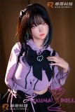 Rainstorm doll 153cm G-cup Cat No.4 Sonoko Head Seamless Body Full Silicone Doll in Purple Shirt