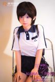 Rainstorm doll 145cm AA-cup Cat No.2 Ayako Head Seamless Body Full Silicone Doll in Student uniform
