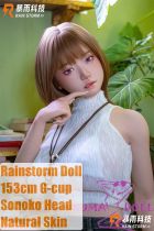 Rainstorm doll 153cm G-cup Cat No.4 Sonoko Head Seamless Body Full Silicone Doll in Sleeveless Camisole