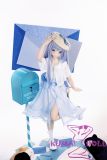 Elegant light blue dress doll