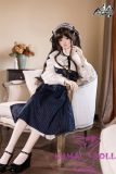 Black white Lolita doll seated
