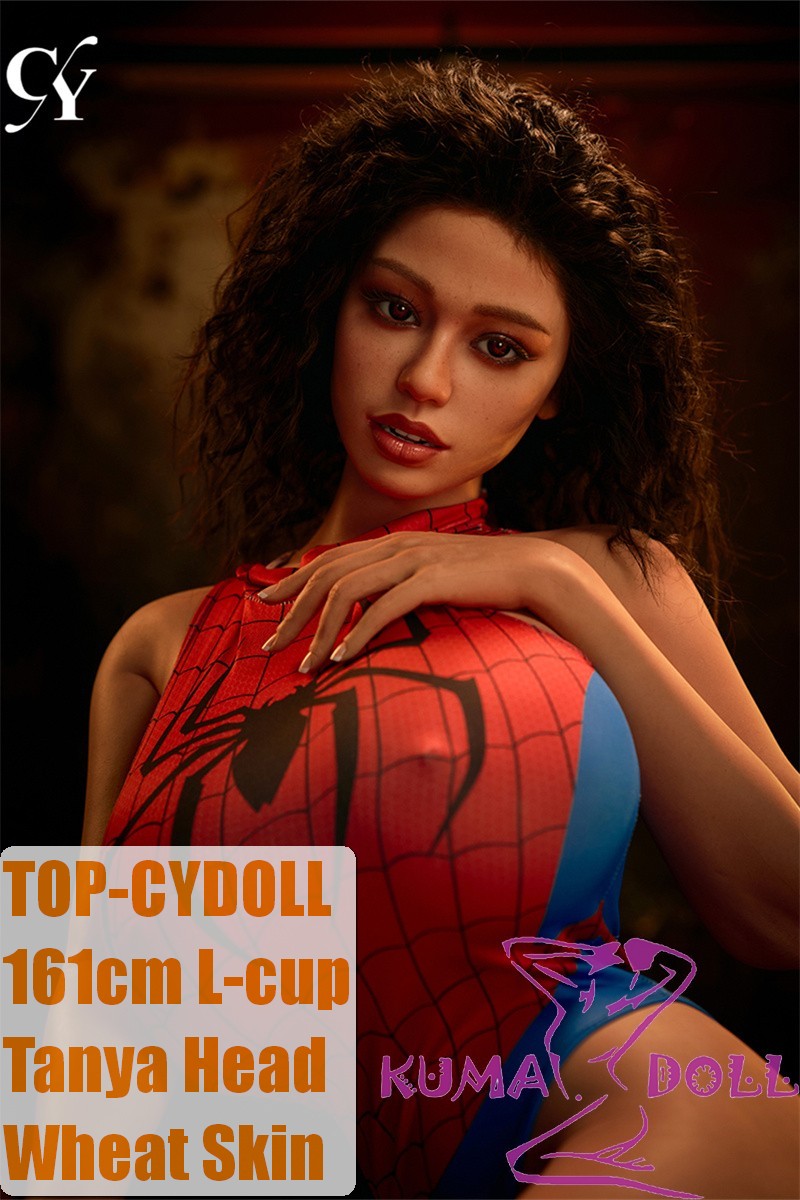 TOP-CYDOLL 161cm L-Cup Tanya Head Full Silicone Doll Spider-Man Outfit