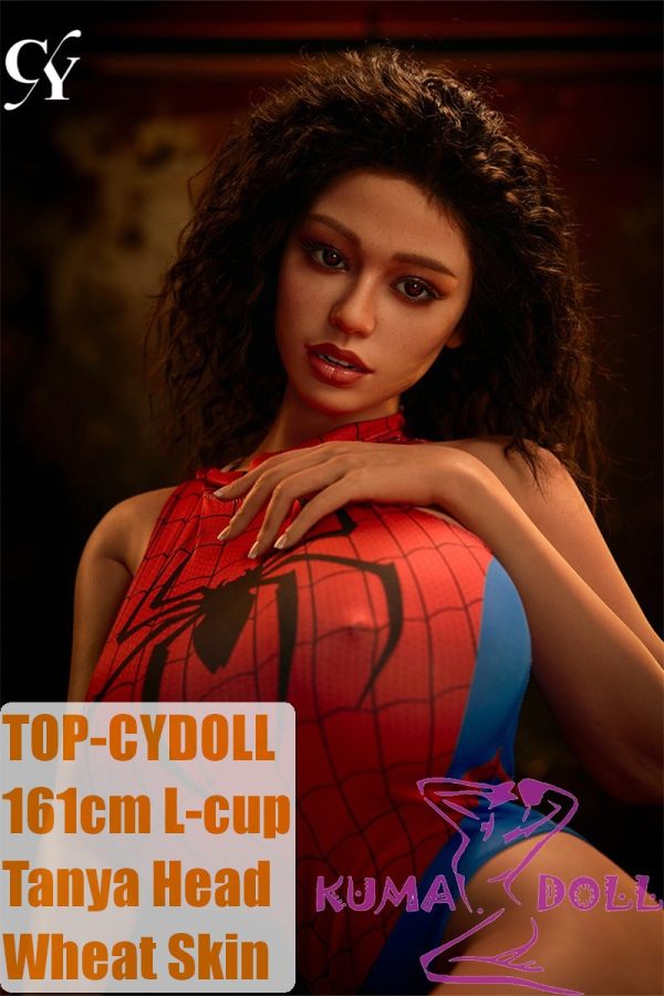 TOP-CYDOLL 161cm L-Cup Tanya Head Full Silicone Doll Spider-Man Outfit