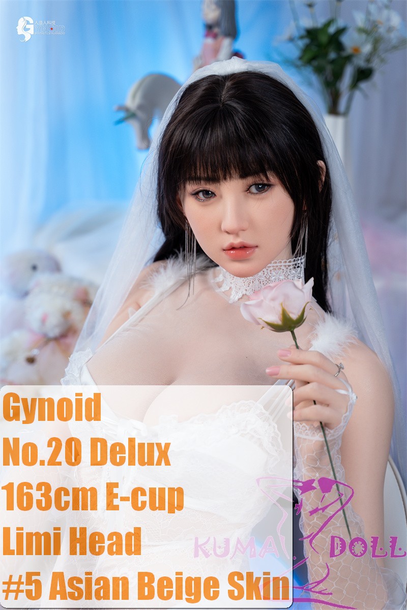 Gynoid No.20R 163cm E-Cup Silicone Sex Doll Limi Head Deluxe/Basic in Black Bridal Lingerie