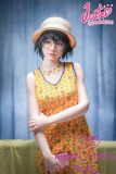 J-cute Doll 153cm B-cup AGE01 Head AIO Full Silicone Love Doll in Yellow Floral Dress