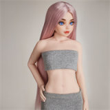Climax Doll CLM 70cm F-Cup Dazia Head Full Silicone Sex Doll in Blonde Curly Hair Schoolgirl Outfit