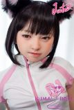 J-cute Doll 133cm AA-cup AGD26 Head Sex Doll Full Silicone Material in White Pink Outfit