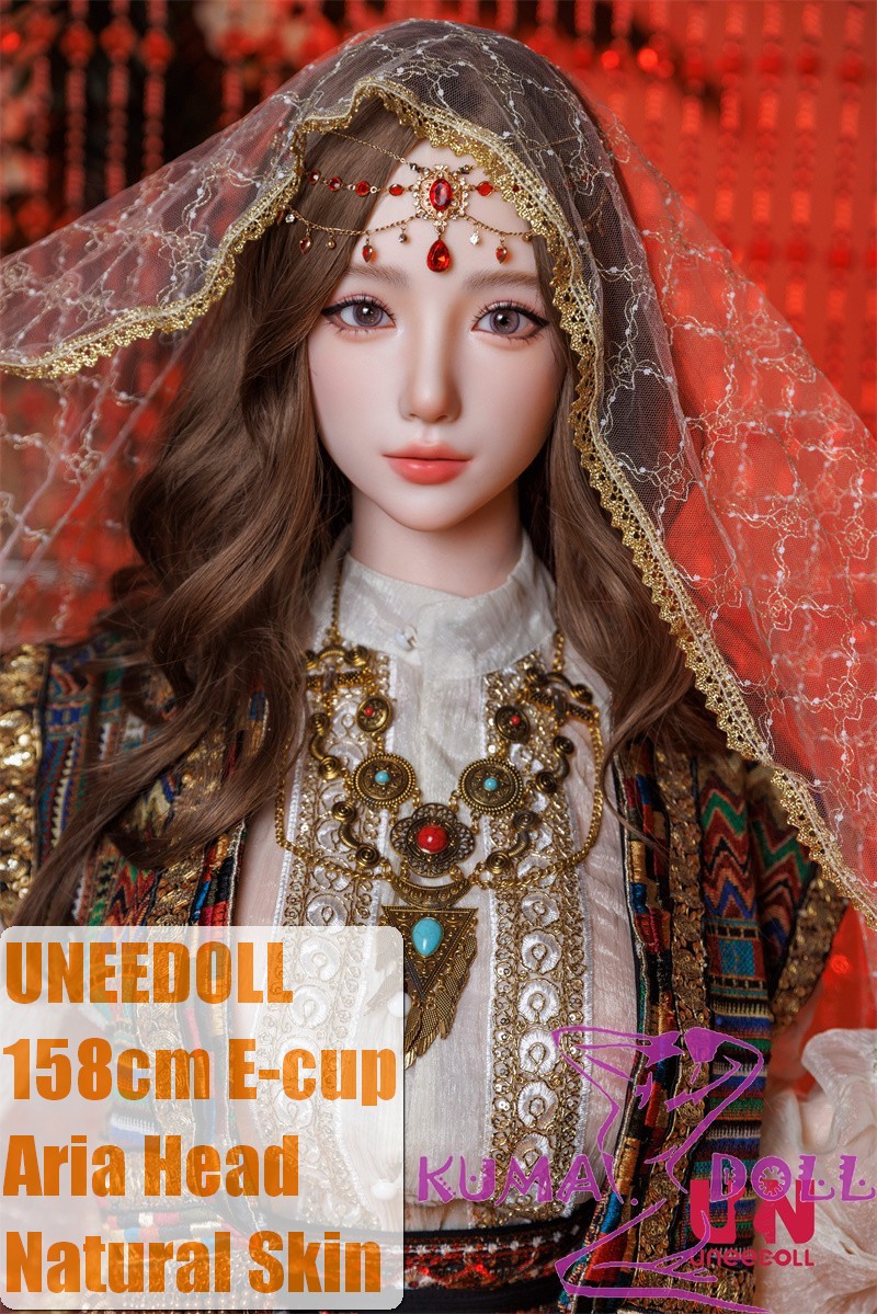 UNEEDOLL 158cm E-cup Aria (胧月) Head Full Silicone Doll Real Skin Texture in Eastern Style Customized Eyes+ Wig