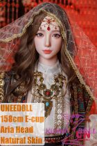 UNEEDOLL 158cm E-cup Aria (胧月) Head Full Silicone Doll Real Skin Texture in Eastern Style Customized Eyes+ Wig