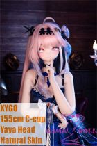 XYGO 155cm C-cup Yaya Silicone Head + TPE Body Anime Doll in Dark Blue Dress