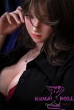 Firefly Diary 158cm F-cup Linglong Head Full Silicone Sex Doll With Body Make-up in Red Lingerie