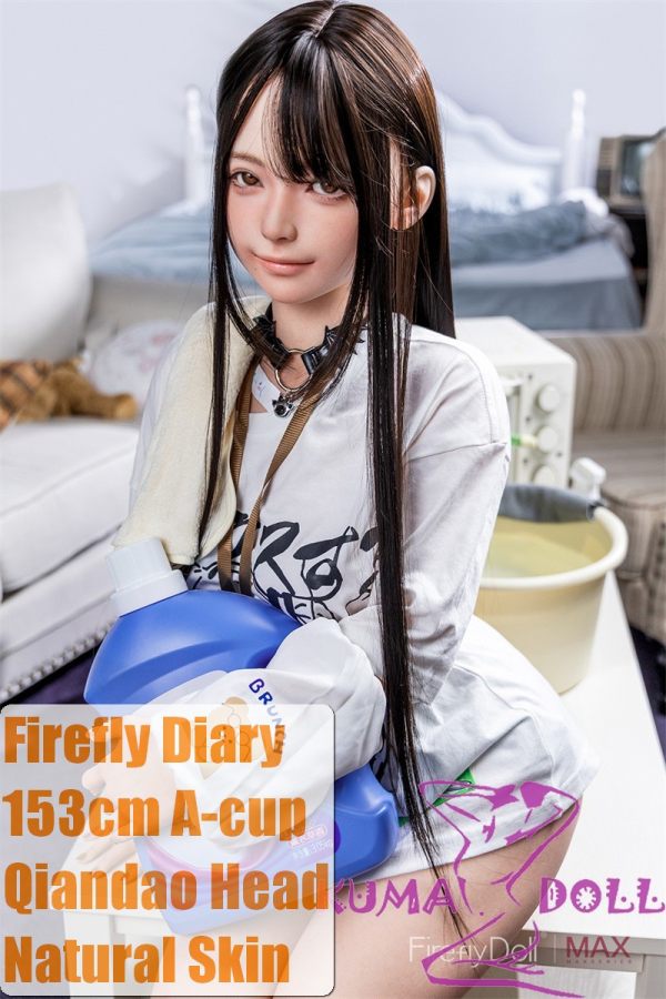 Firefly Diary 153cm A-cup Qiandao Full Silicone Sex Doll With Body Make-up White T-shirt