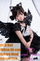 【Arriving at U.S. Warehouse in Nov.】MLW Doll Full Silicone Sex Doll 108cm AA-cup Koharu Head in Black Ballet Outfit