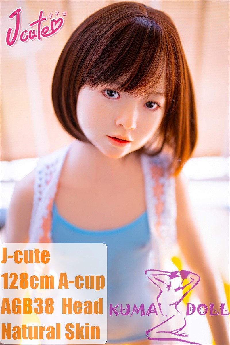 J-cute Doll 128cm A-cup AGB38 Head Sex Doll Full Silicone Material in Blue Swimsuit