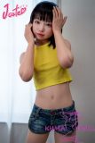 J-cute doll 137cm A-cup AGB37 Head Sex Doll Full Silicone Material in Yellow Top