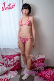 AGD38 full silicone doll pink bikini