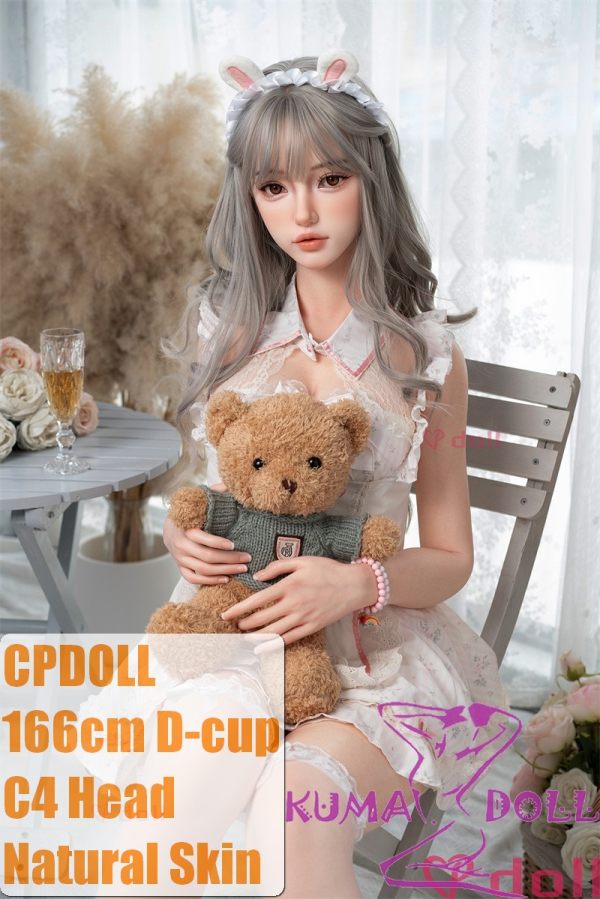CPDOLL 166cm D-cup C4 Head Full Silicone Doll Real Skin Texture in White Dress