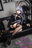 CPDOLL 156cm A-cup P1 Head Makeup ① Full Silicone Doll Anime Sex Doll in Black Jacket