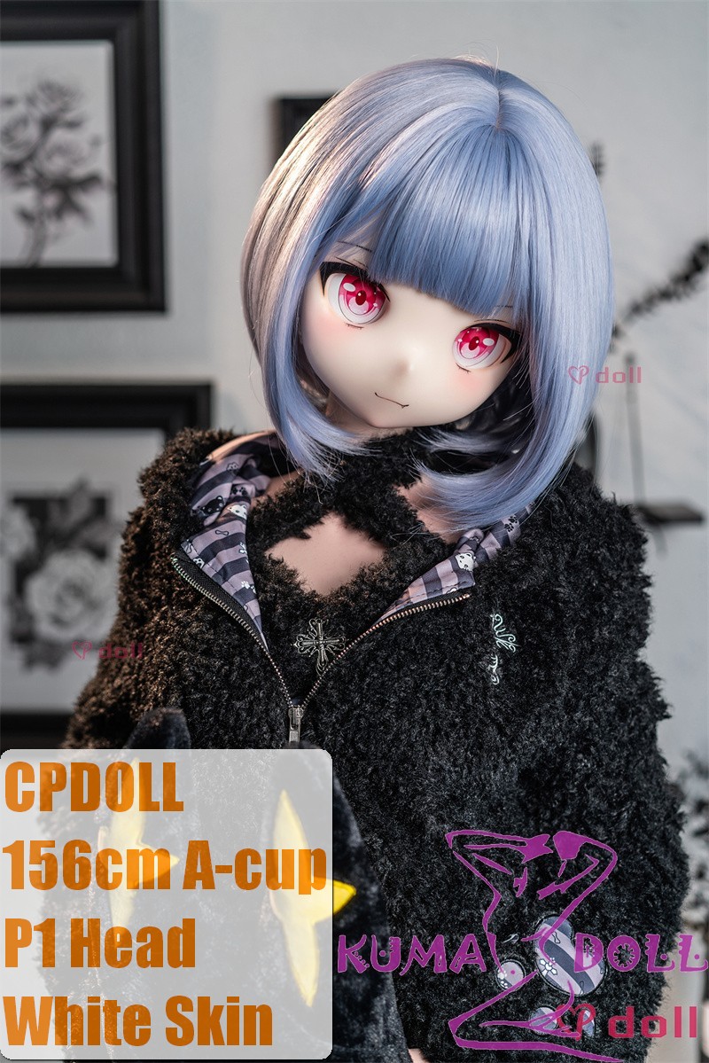 CPDOLL 156cm A-cup P1 Head Makeup ① Full Silicone Doll Anime Sex Doll in Black Jacket