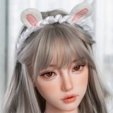 CPDOLL 155cm C-cup C5 Head Full Silicone Doll Real Skin Texture in Black Suit