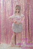 Full silicone anime doll in white top