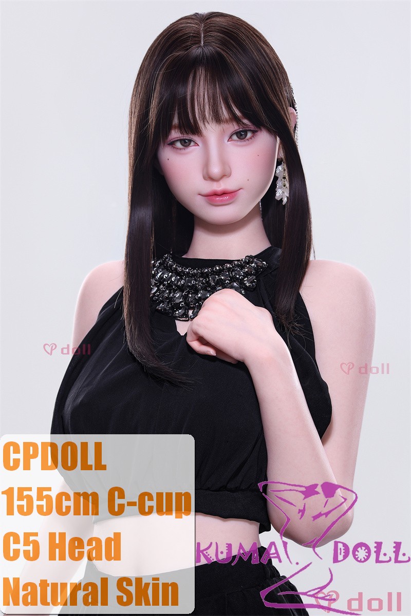 CPDOLL 155cm C-cup C5 Head Full Silicone Doll Real Skin Texture in Black Suit