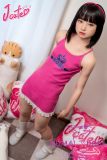 J-cute doll 137cm A-cup AGD26 Head Sex Doll Full Silicone Material in Magenta Dress
