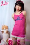 J-cute doll 137cm A-cup AGD26 Head Sex Doll Full Silicone Material in Magenta Dress
