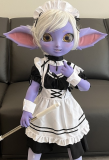 Real Girl 100cm AA-cup Xiaopao Head Full Silicone Doll Cosplay LOL Tristana