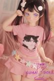 AME DOLL 125cm B-cup AME201 Head Anime Doll Full Silicone Doll in Pink Skirt