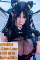 UNEEDOLL 163cm I-cup Lilith (宁鹤) Head Full Silicone Doll Real Skin Texture in Elegant Qipao Customized Eyes+ Wig