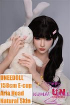 UNEEDOLL 158cm E-cup Aria (胧月) Head Eye Opening Closing Veision Full Silicone Doll Real Skin Texture With Twin Ponytails Customized Eyes
