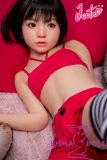 J-cute Doll 124cm AA-cup AGB38 Head Sex Doll Full Silicone Material in Red Outfit