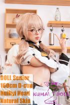 Doll Senior Huiliyi Head 160cm D-cup Full Silicone Sex Doll with Body Make-up in kitchen