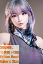 SHEDOLL 161cm E-cup 绯雪 Feixue Head Sex Doll Body Material Customizable in Gray Dress