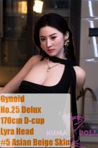 Gynoid No.25R 170cm D-Cup Silicone Sex Doll Lyra Head Deluxe/Basic in Black Dress