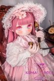 JSL DOLL 120cm AA-cup Mingli PVC Head+ TPE Body Anime Doll Pink Lolita Dress