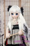 JSL DOLL 120cm AA-cup Moyuan PVC Head+ TPE Body Anime Doll in White Long Hair
